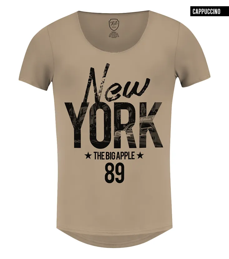 Men's T-shirt "The Big Apple" NYC Graphic Tee Scoop Crew Neck/ Color Option / MD828