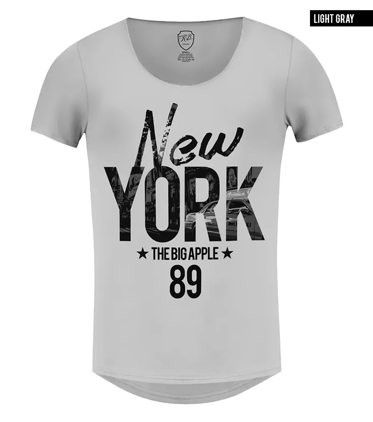 Men's T-shirt "The Big Apple" NYC Graphic Tee Scoop Crew Neck/ Color Option / MD828