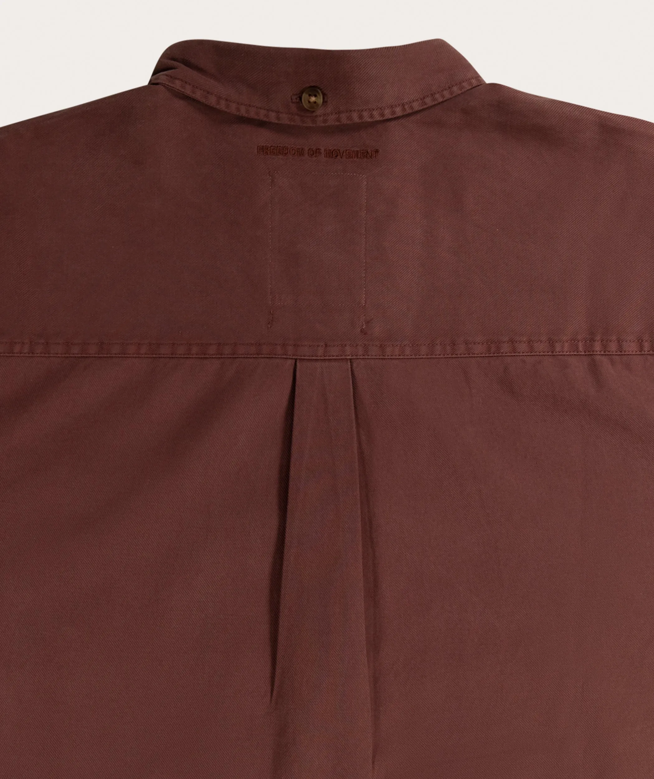 Mens Tencel Long Sleeve Shirt - Burgundy