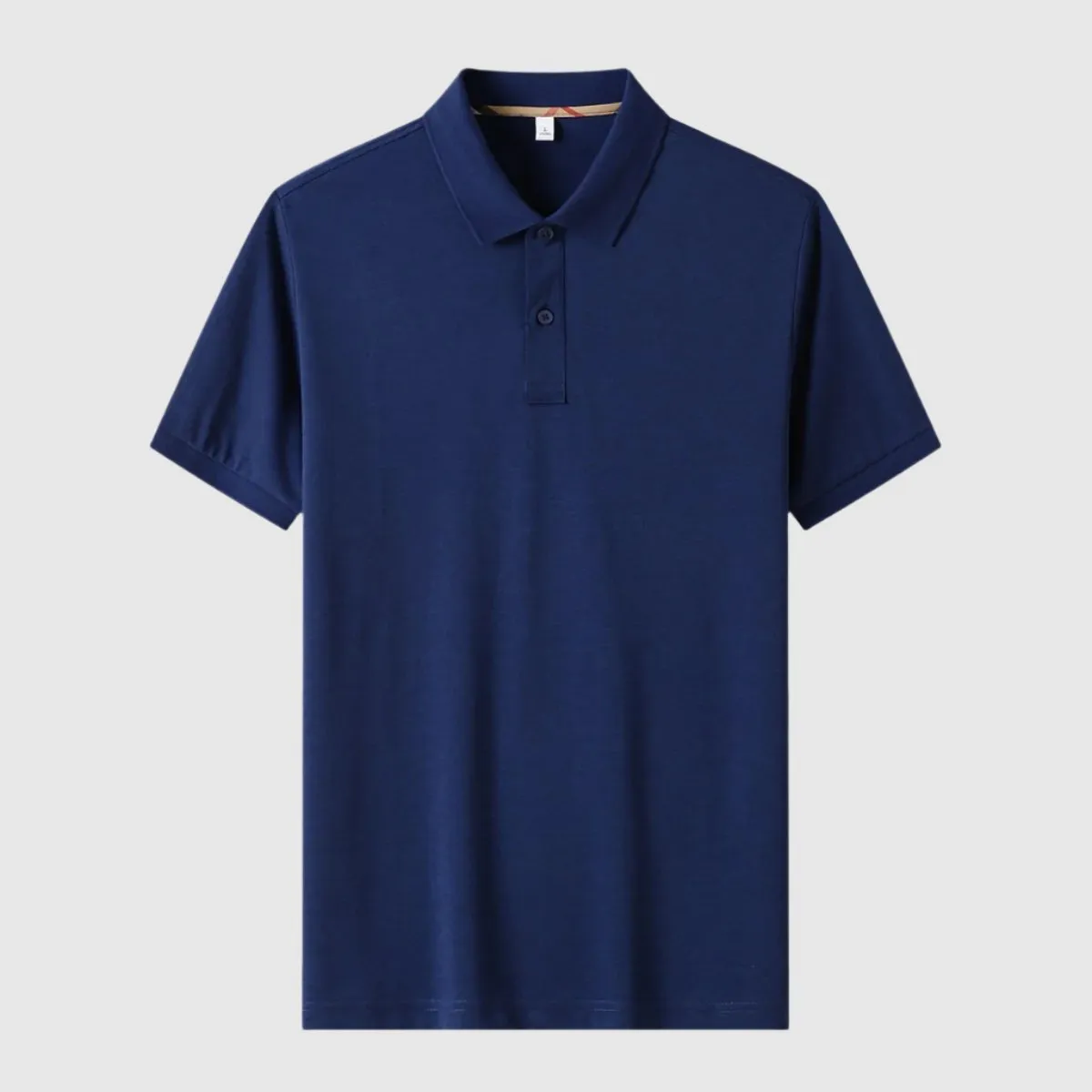 Men's Tencel Lyocell Natural Silk Short-sleeved Polo T-shirt