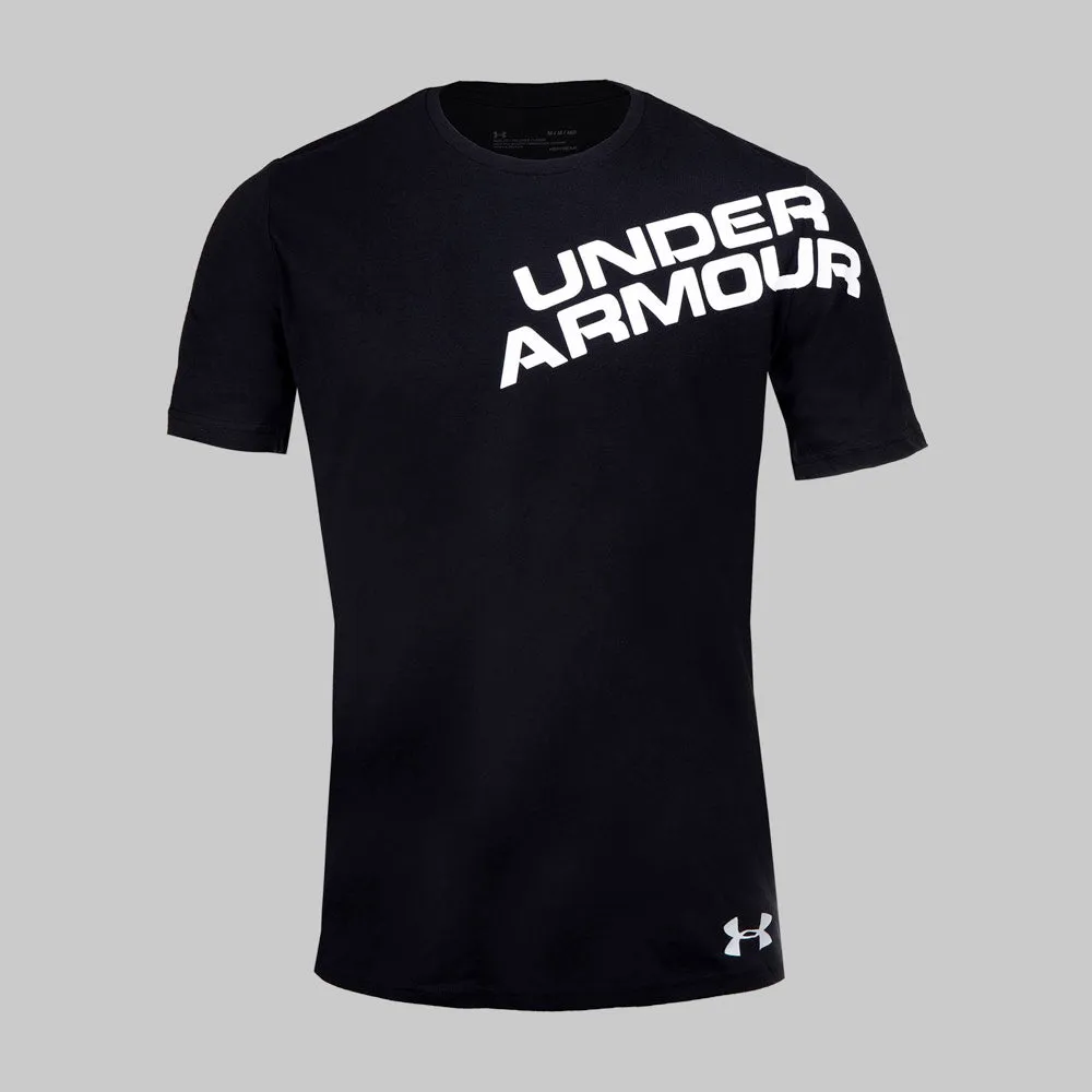 Men's UA Wordmark Shoulder Short Sleeve 1344227-001