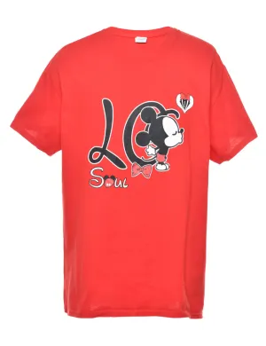 Mickey Mouse Cartoon T-shirt - L