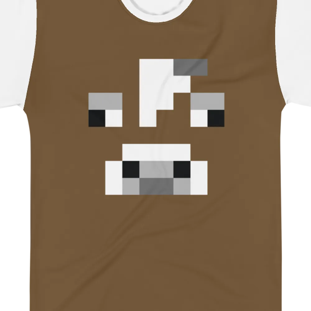 Minecraft Cow Unisex Short Sleeve T-Shirt