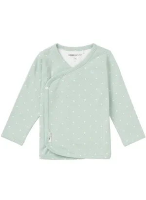 Mint With Stars Wrap-Over Top