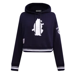 MLB CHICAGO CUBS RETRO CLASSIC WOMEN'S CROPPED PO HOODIE (MIDNIGHT NAVY)