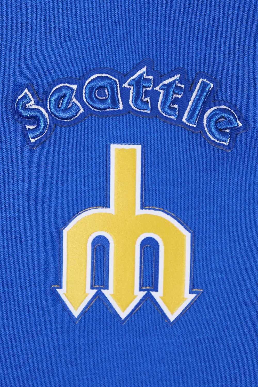 MLB SEATTLE MARINERS RETRO CLASSIC WOMEN'S RIB CROPPED PO HOODIE (ROYAL BLUE)