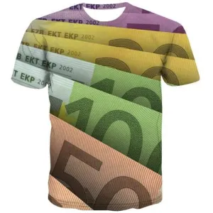 Money T-shirt Men Australian Dollar Tshirts Novelty Art Tshirt Anime Australia Tshirts Cool Harajuku Tshirt Printed Short Sleeve