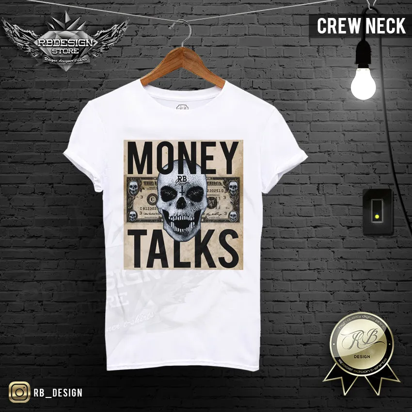 Money Talks Designer Skull Mens T-shirt Dollar Bill Tank Top MD669 C