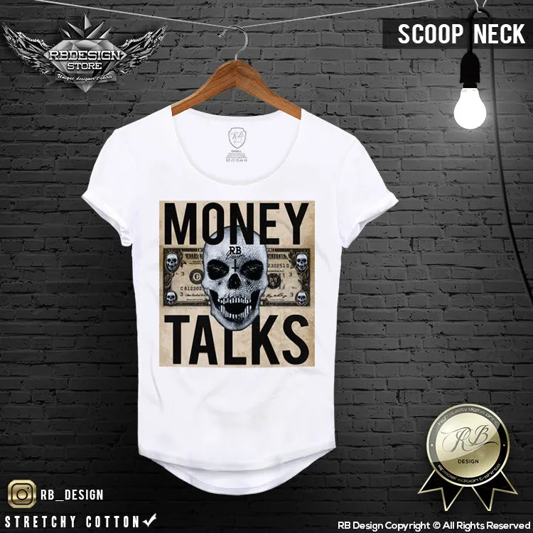 Money Talks Designer Skull Mens T-shirt Dollar Bill Tank Top MD669 C