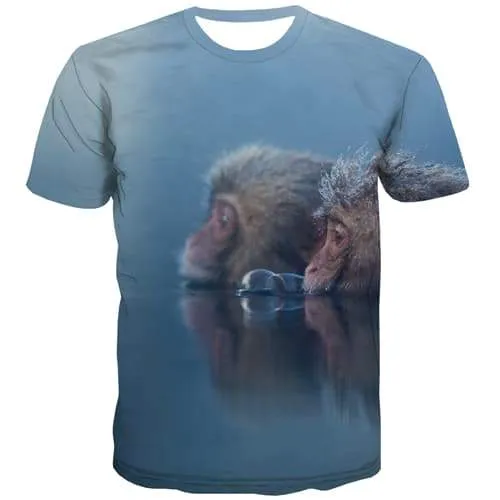 Monkey T shirts Men Animal Tshirts Casual Hilarious T-shirts 3d Harajuku Tshirts Cool Leisure Tshirt Printed Short Sleeve