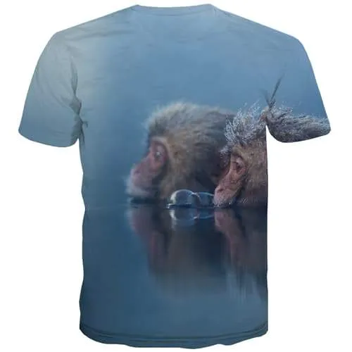 Monkey T shirts Men Animal Tshirts Casual Hilarious T-shirts 3d Harajuku Tshirts Cool Leisure Tshirt Printed Short Sleeve