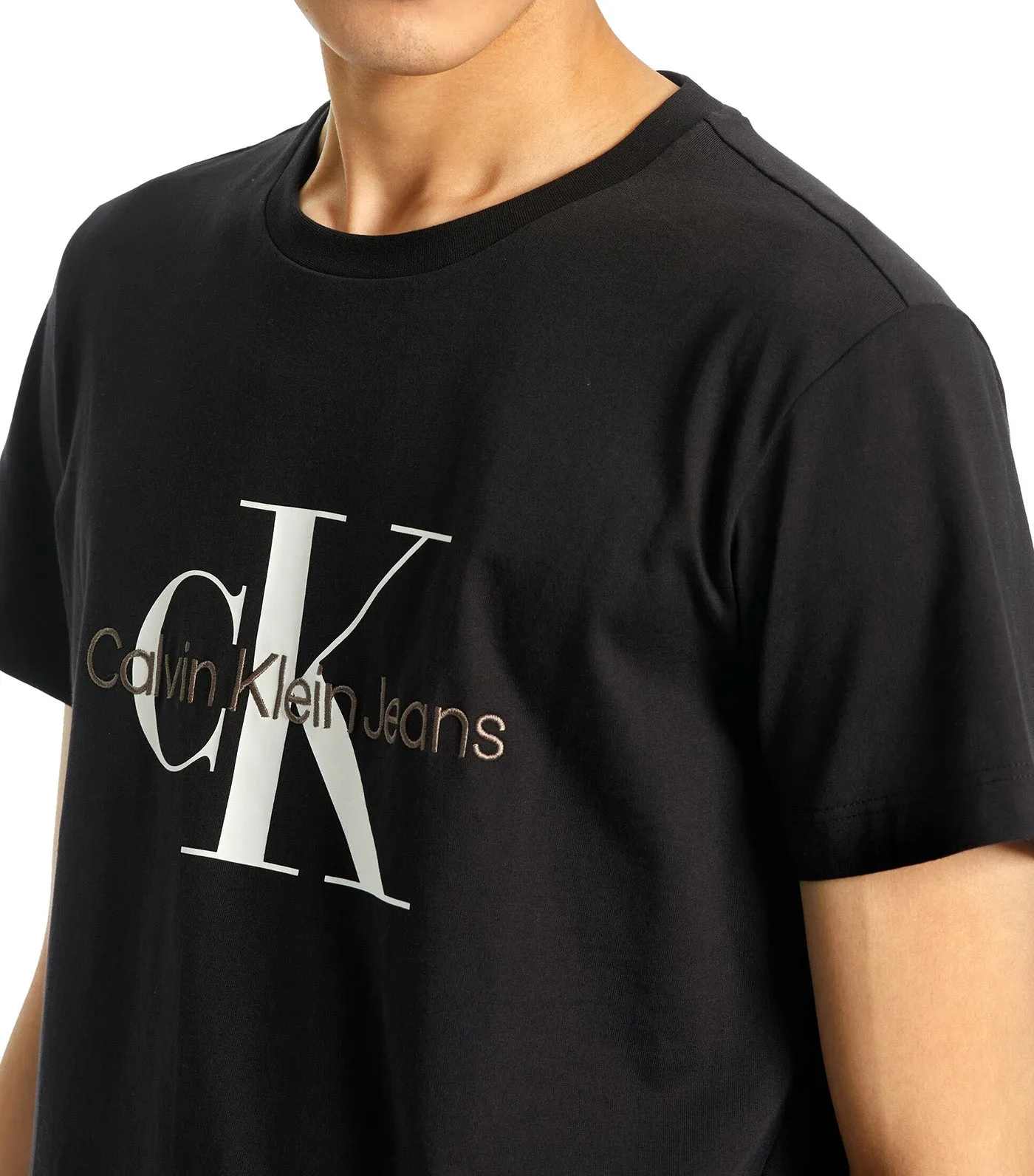 Monogram Organic Cotton T-Shirt Black