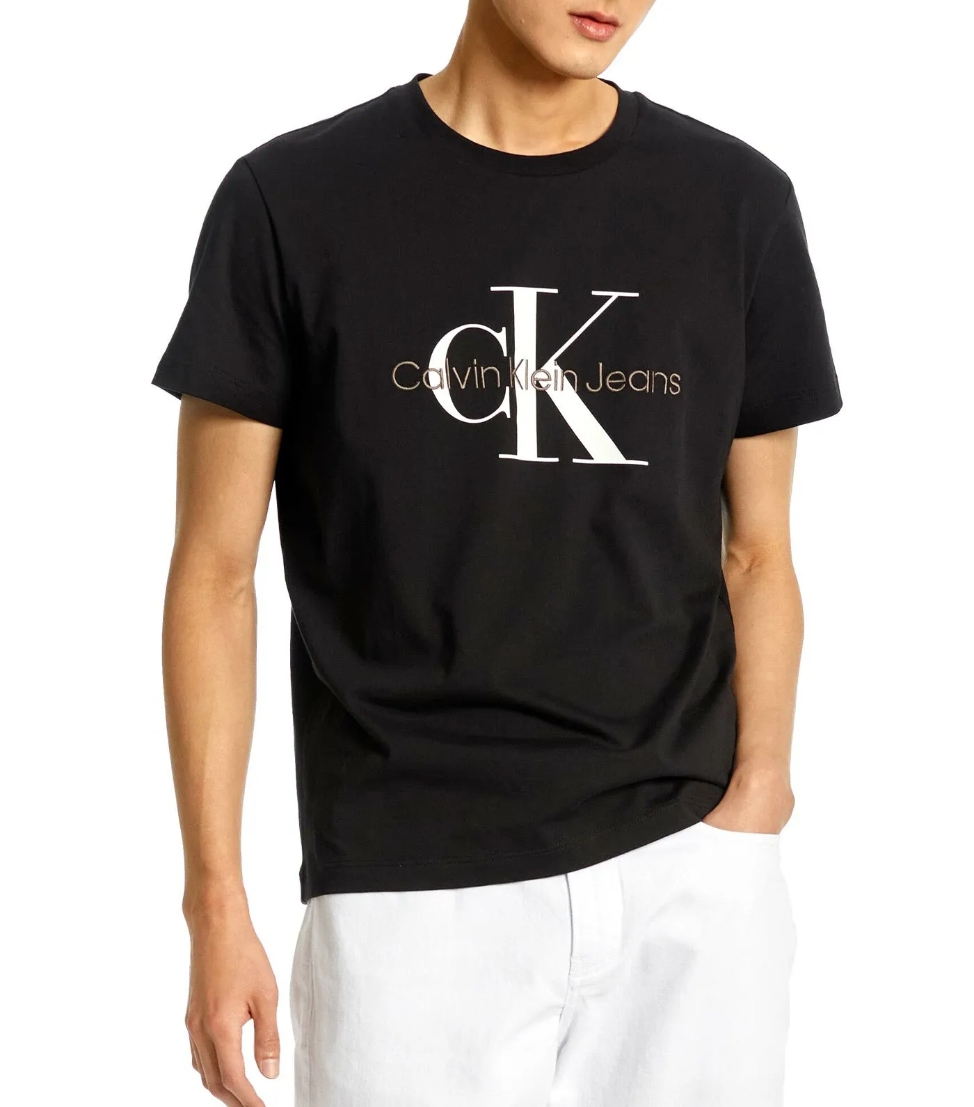 Monogram Organic Cotton T-Shirt Black