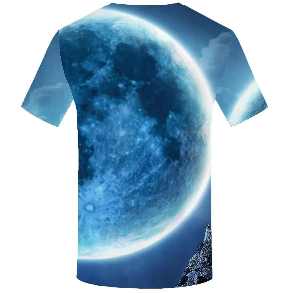 Moon T-shirts Men Mountain T-shirt 3d Cloud Tshirts Print Harajuku T shirts Funny Tshirt Anime Mens Clothing Hip hop Unisex