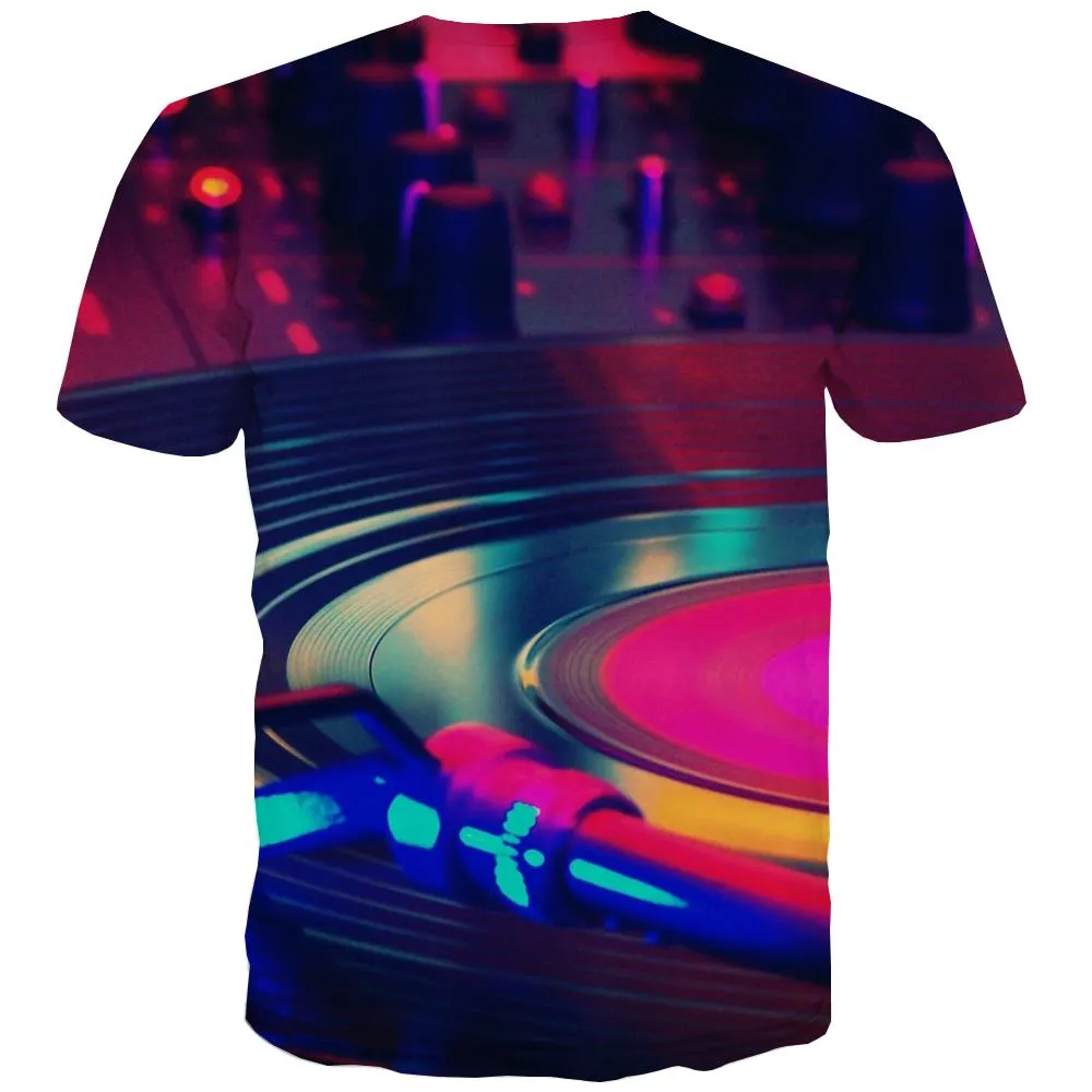 Music T-shirt Men Instrument Shirt Print Retro Tshirt Printed Electronic T shirts Funny