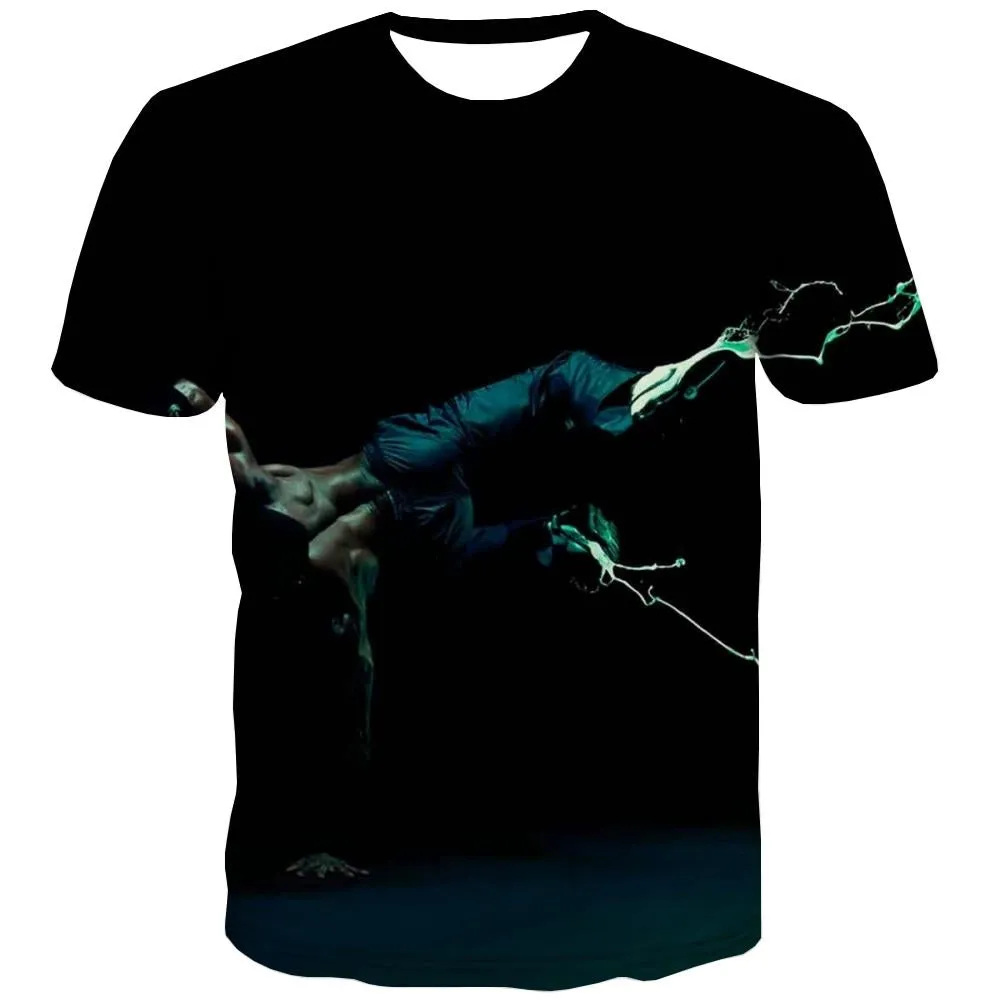 Music T-shirt Men Instrument T-shirts 3d Retro T shirts Funny Electronic Tshirts Casual