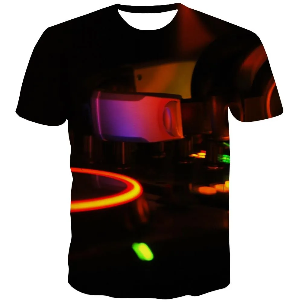 Music T-shirt Men Instrument T shirts Funny Retro Tshirts Cool Electronic T-shirts 3d