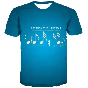 Music T-shirt Men Instrument Tshirts Novelty Retro T-shirts 3d Electronic Tshirt Anime