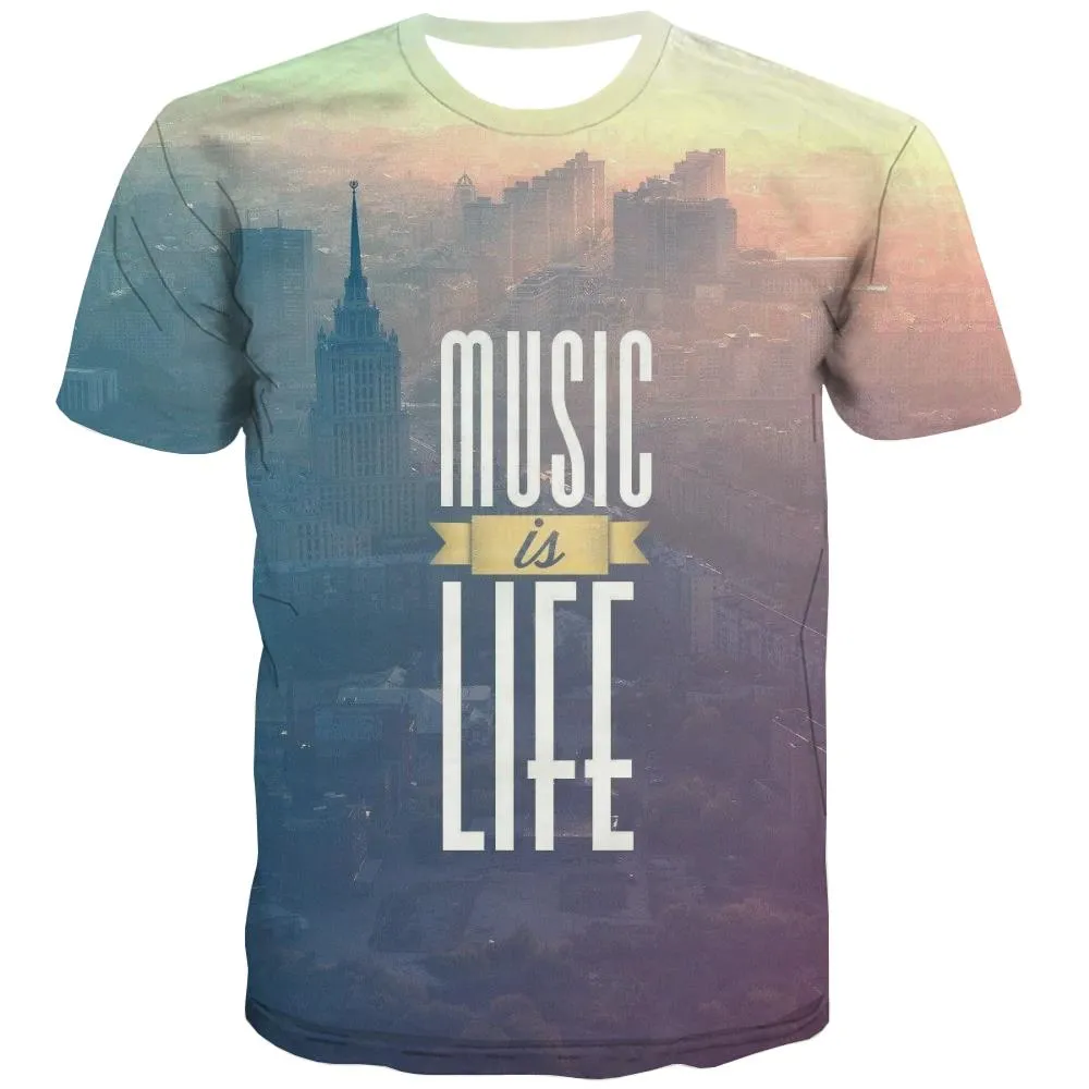 Music T shirts Men Instrument Tshirt Anime Retro Shirt Print Electronic T shirts Funny