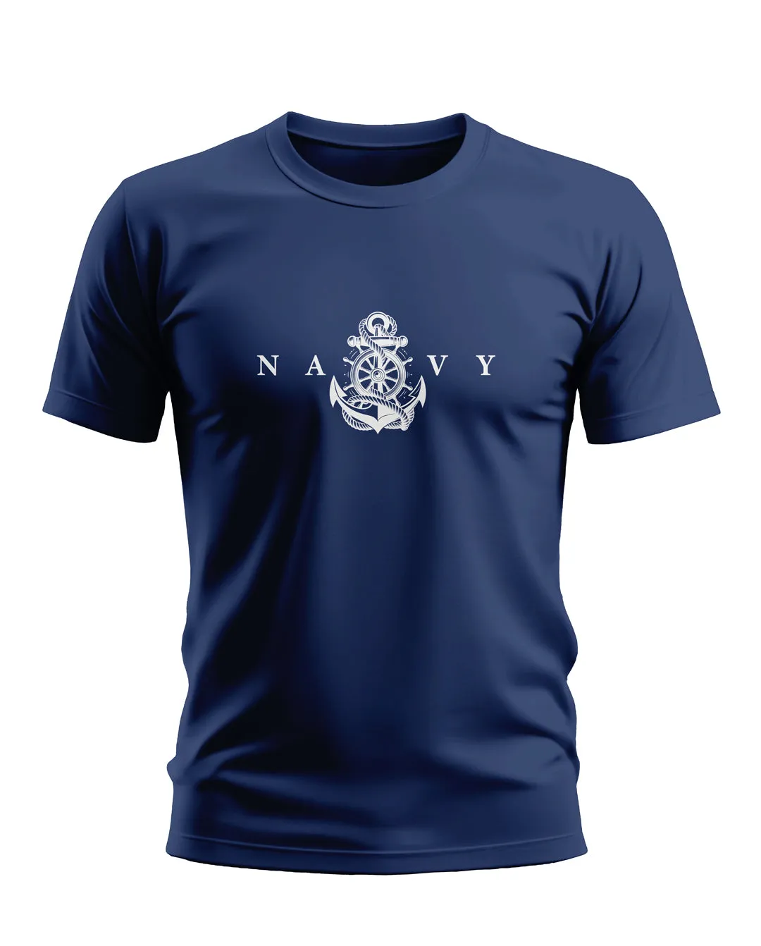 Navy Anchor Soft Cotton T-shirt