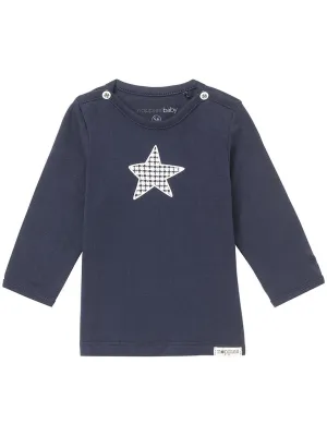 Navy Blue Star Long Sleeve T-Shirt - Organic