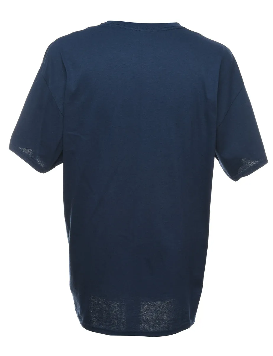 Navy Southern Fancy Printed T-shirt - XL