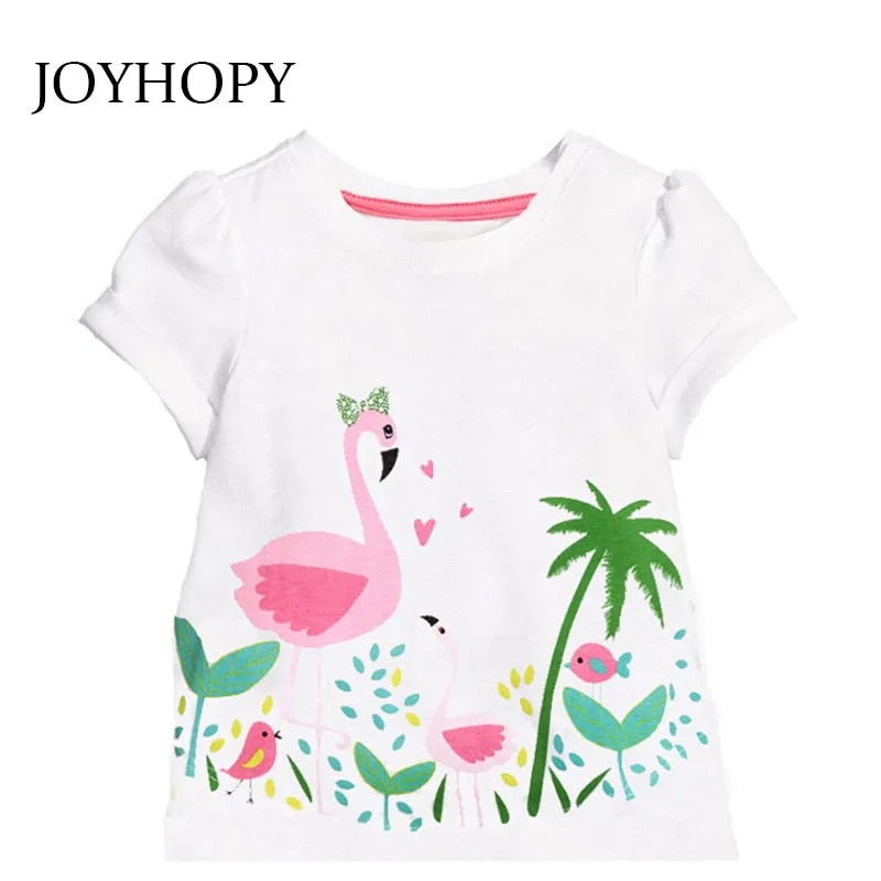 New Kids Girl T Shirt Summer Baby Cotton Tops Clothing Cartoon T-shirts Short Sleeve