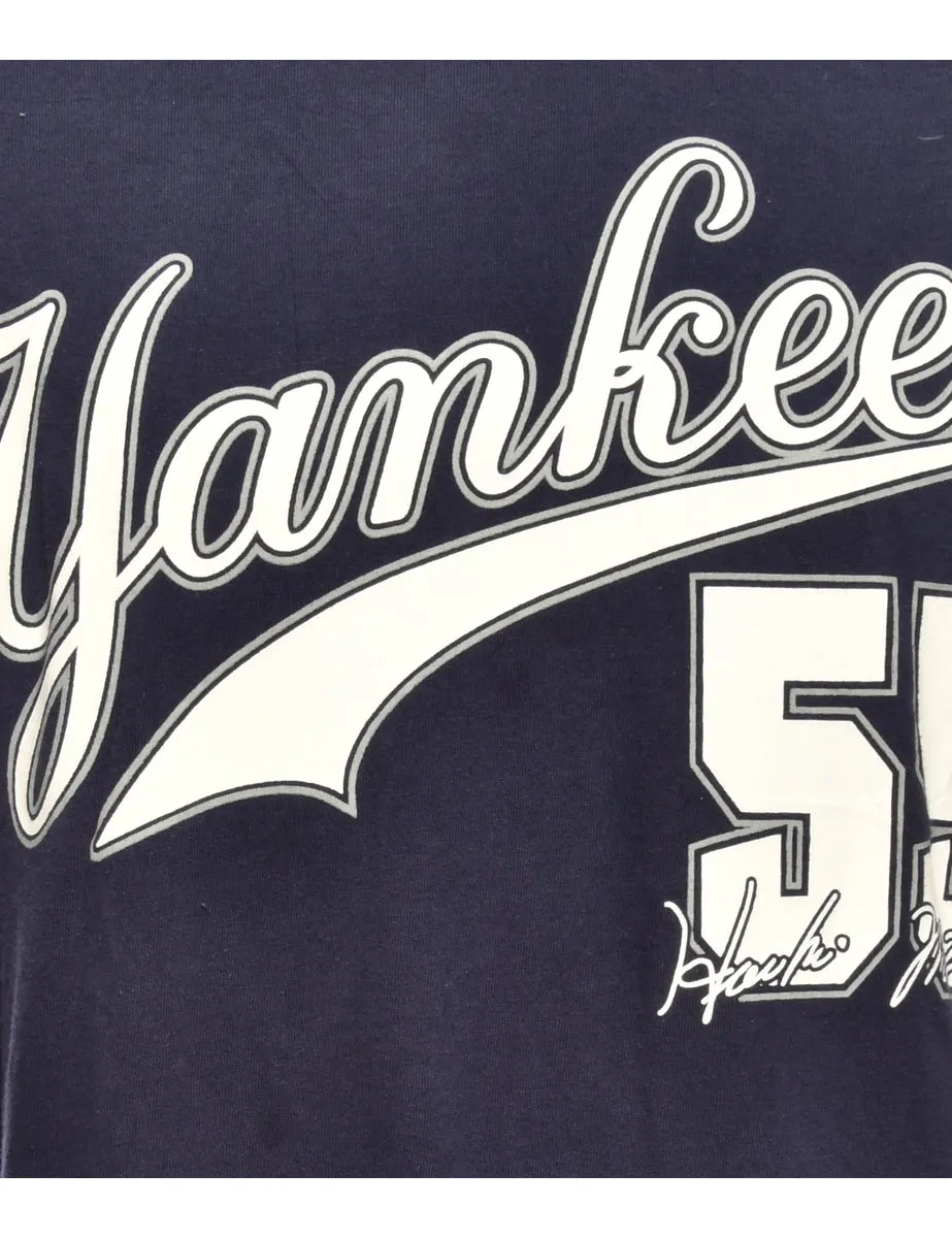 New York Yankees Baseball Navy Sports T-shirt - L