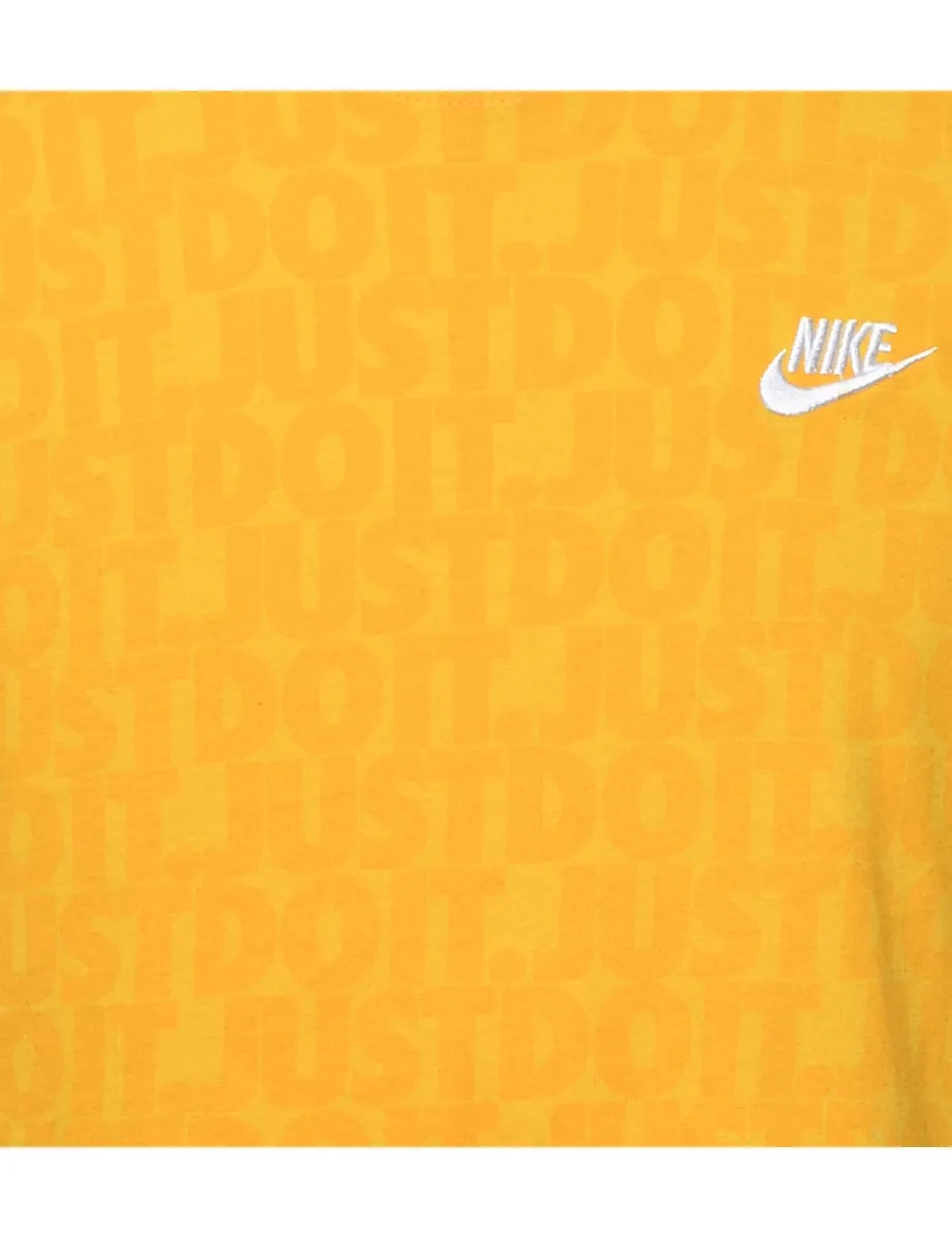 Nike Yellow Printed T-shirt - S