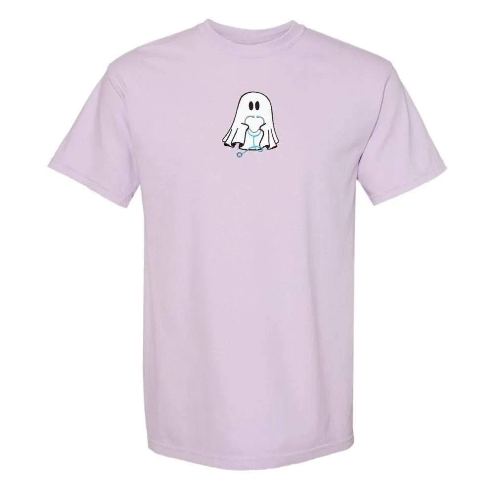 'Nurse Ghost' Embroidered T-Shirt