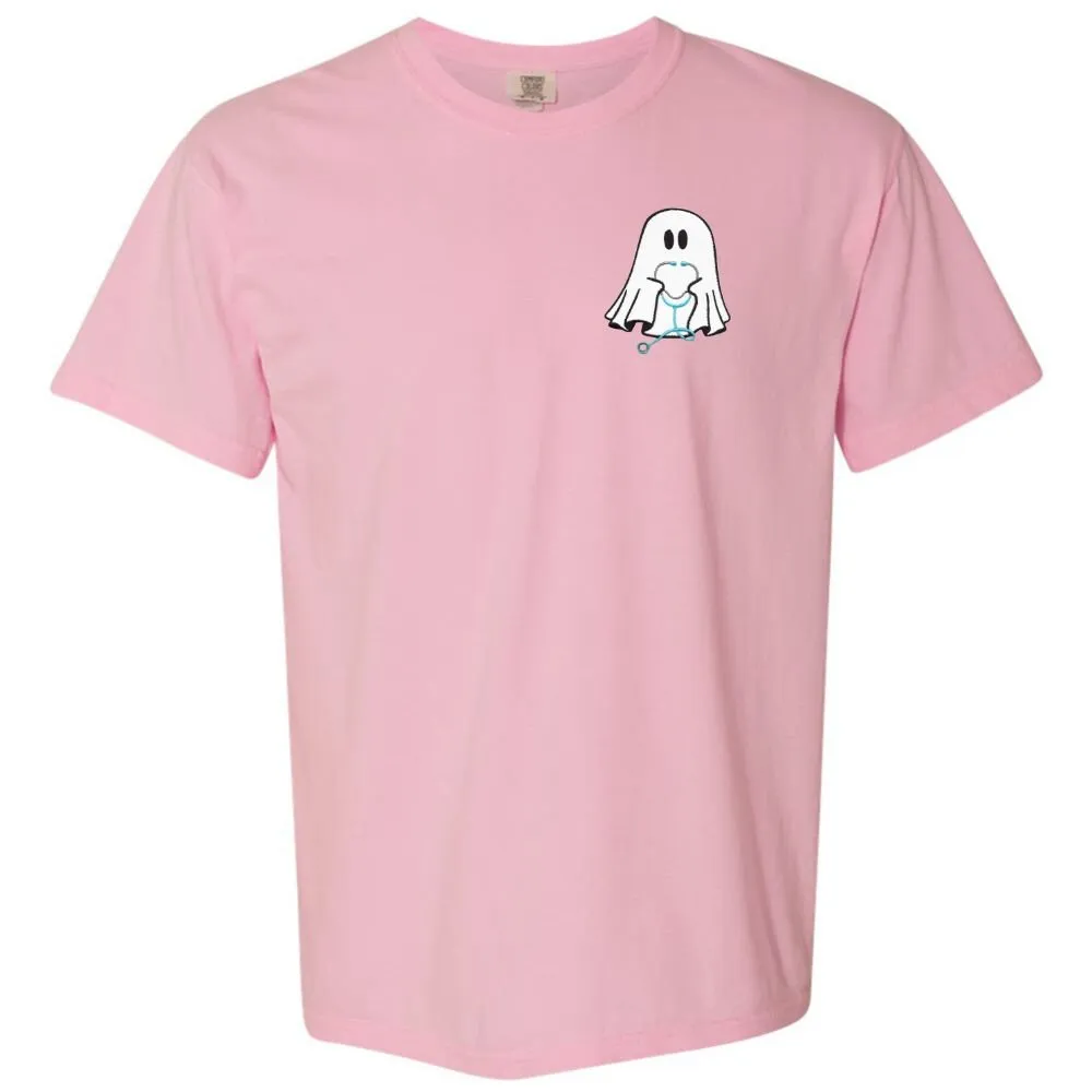 'Nurse Ghost' Embroidered T-Shirt