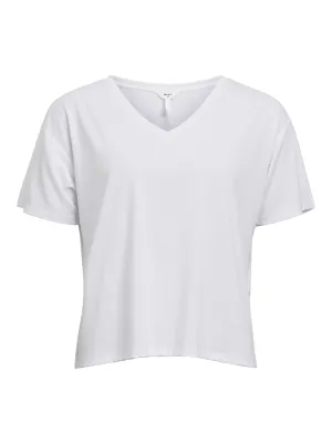 OBJANNIE RE S/S V-NECK TOP NOOS | WHITE