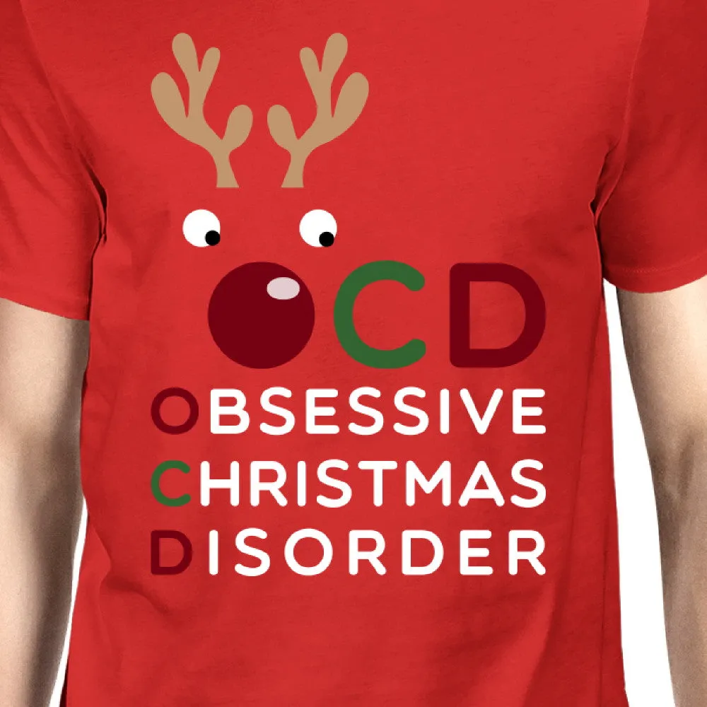 OCD Obsessive Christmas Disorder Red Men's Tee Cute Holiday Gift