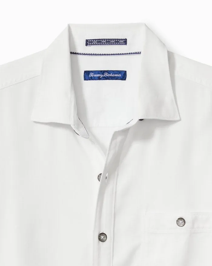 Ocean Wash Twill Long-Sleeve Shirt in White by Tommy Bahama