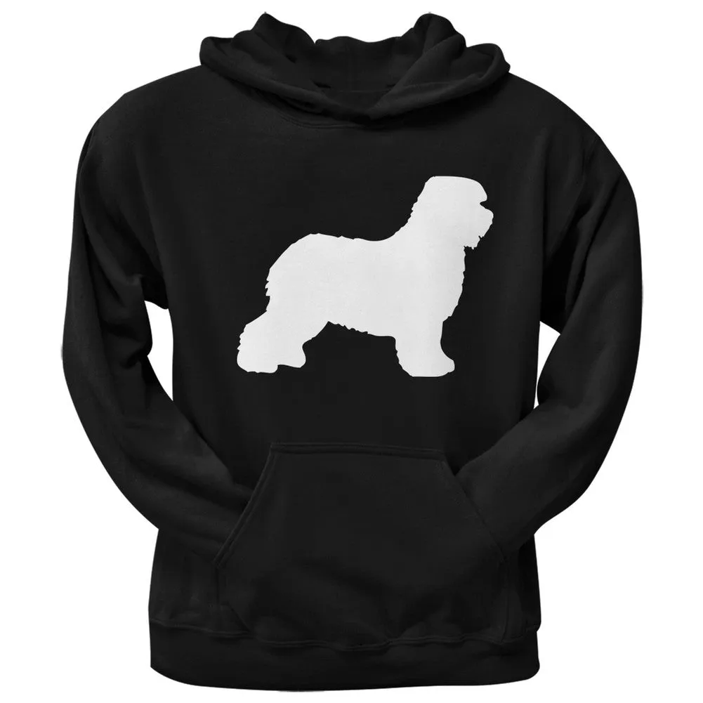 Old English Sheepdog Silhouette Black Adult Hoodie