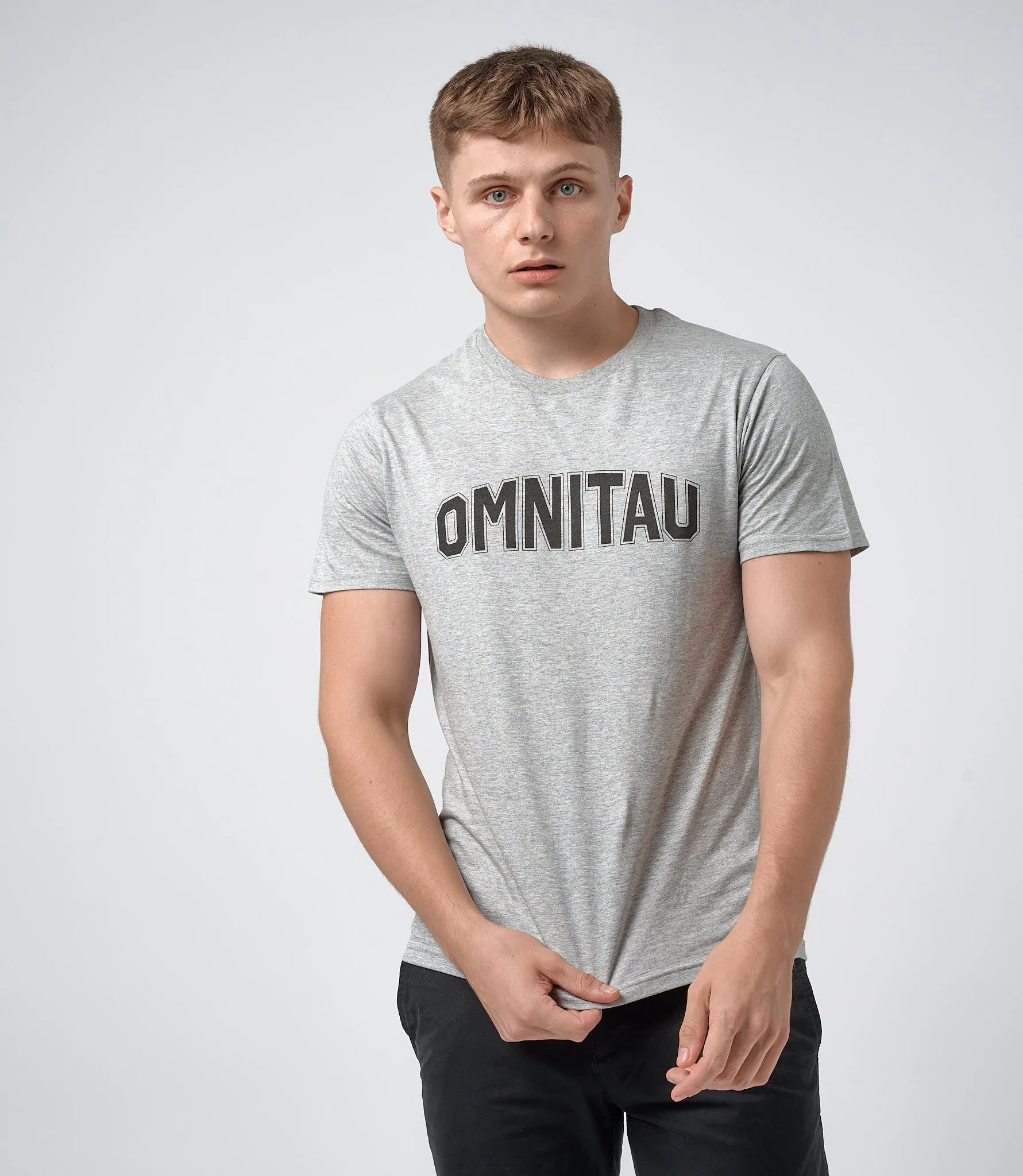 Omnitau Men's Drive Organic Cotton Outfitter Crew Neck T-Shirt - Heather Grey