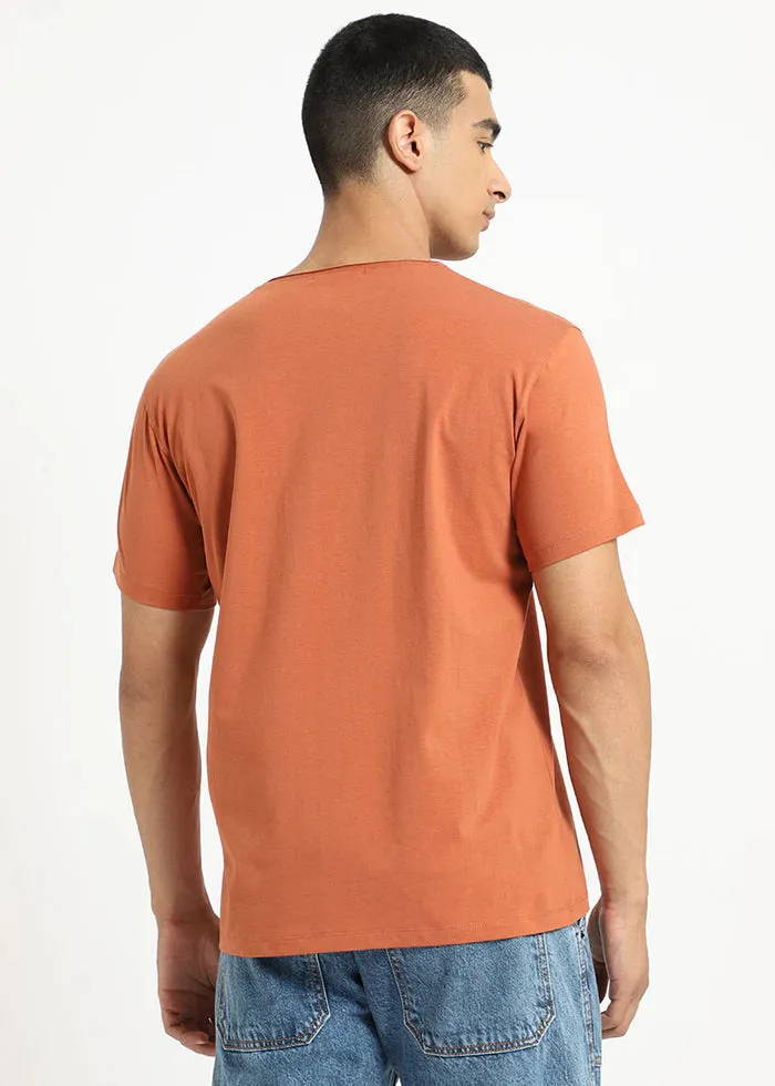 Orange Crew Neck T-shirt