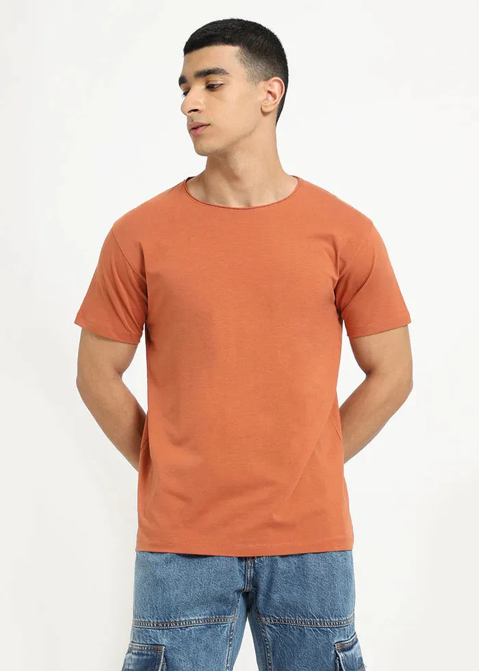 Orange Crew Neck T-shirt