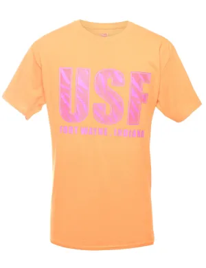 Orange USF Printed T-shirt - M