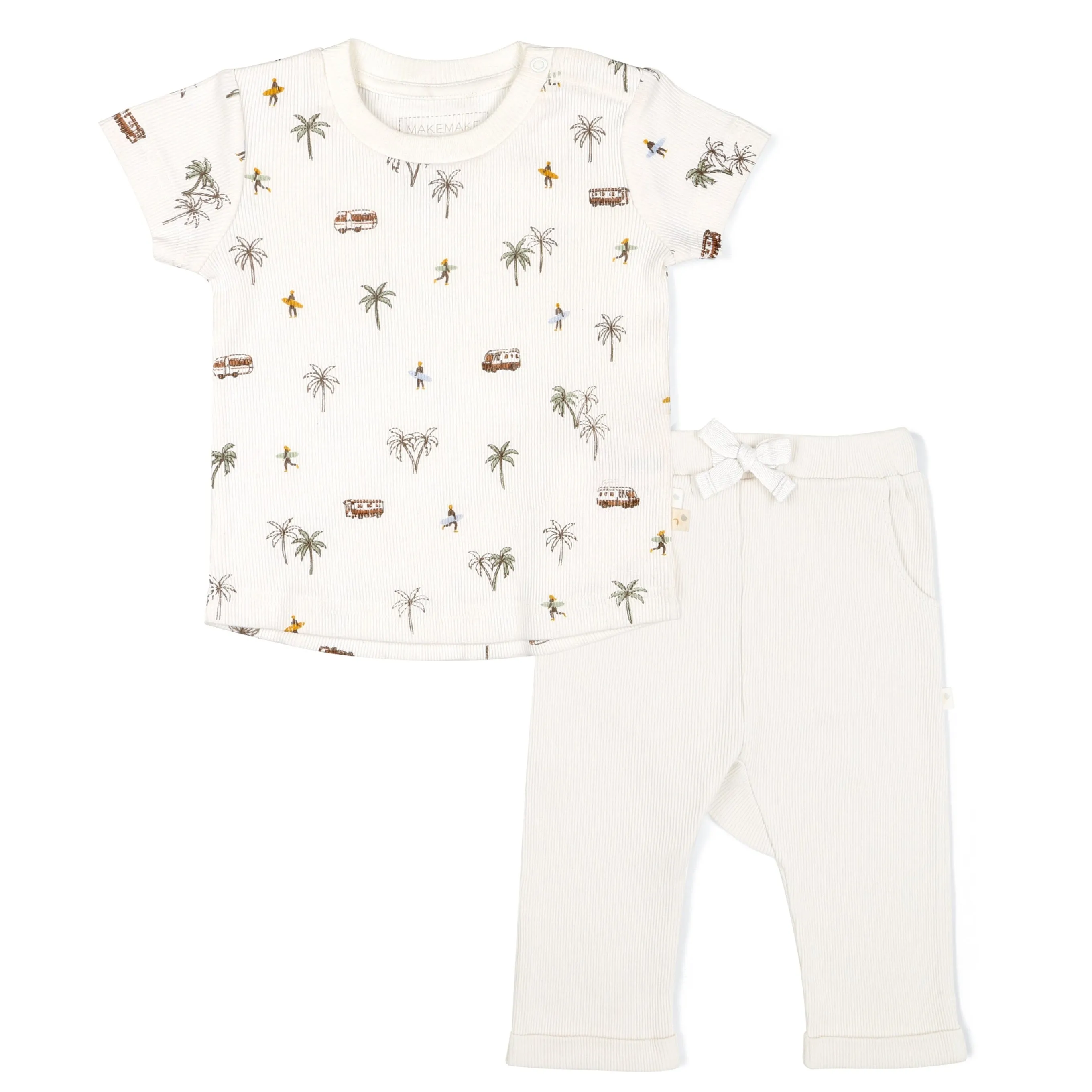 Organic Baby Toddler T-shirt & Pant Set - Malibu