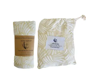 Organic Bamboo Cotton Swaddle & Cot Sheet - Sandy Shell