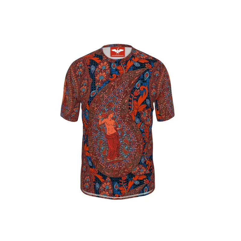 Paisley Goddesses – Scarlet and Blue T-shirt