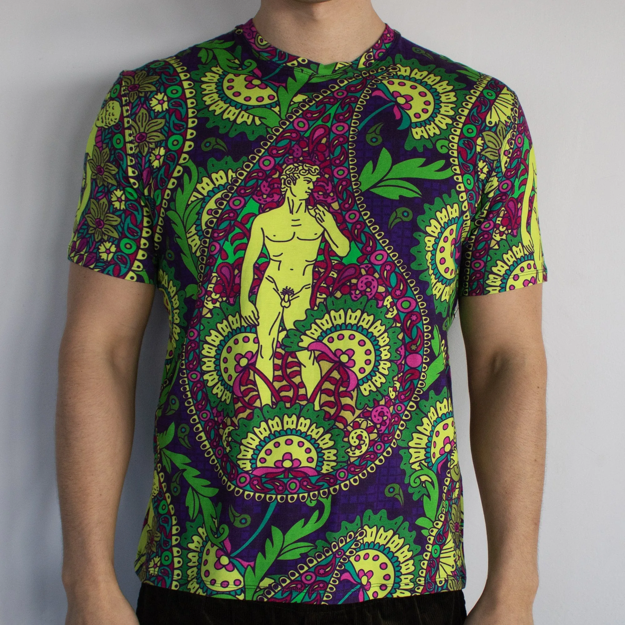 Paisley Gods – Acid Lime and Purple T-shirt