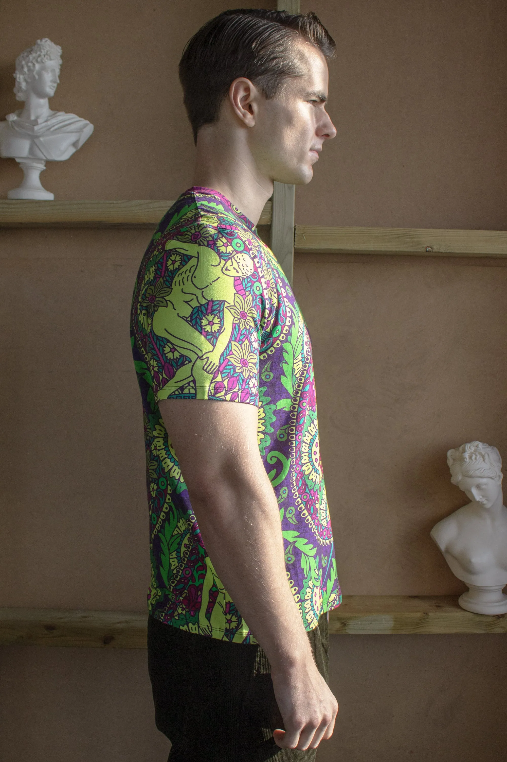 Paisley Gods – Acid Lime and Purple T-shirt