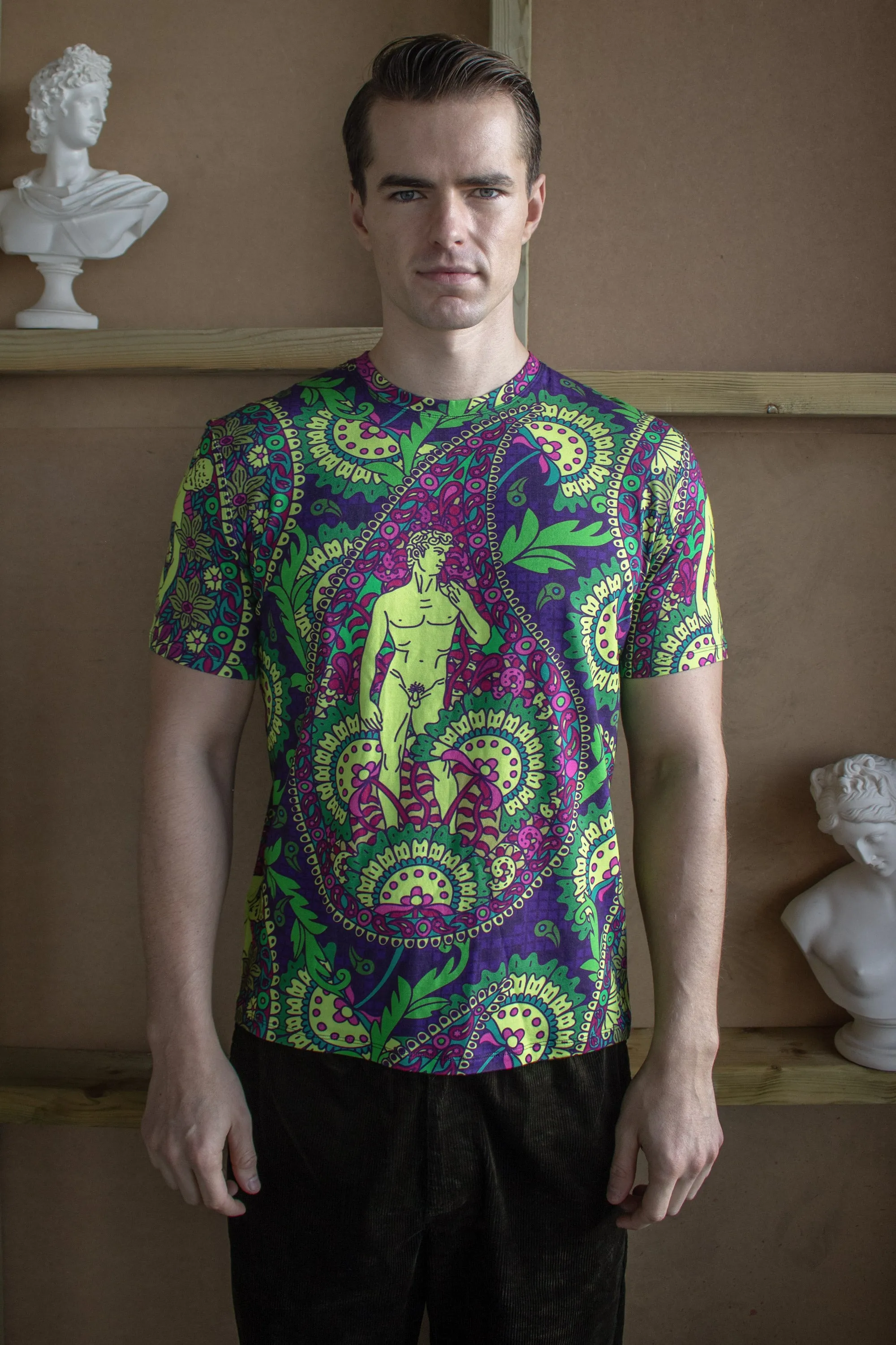 Paisley Gods – Acid Lime and Purple T-shirt