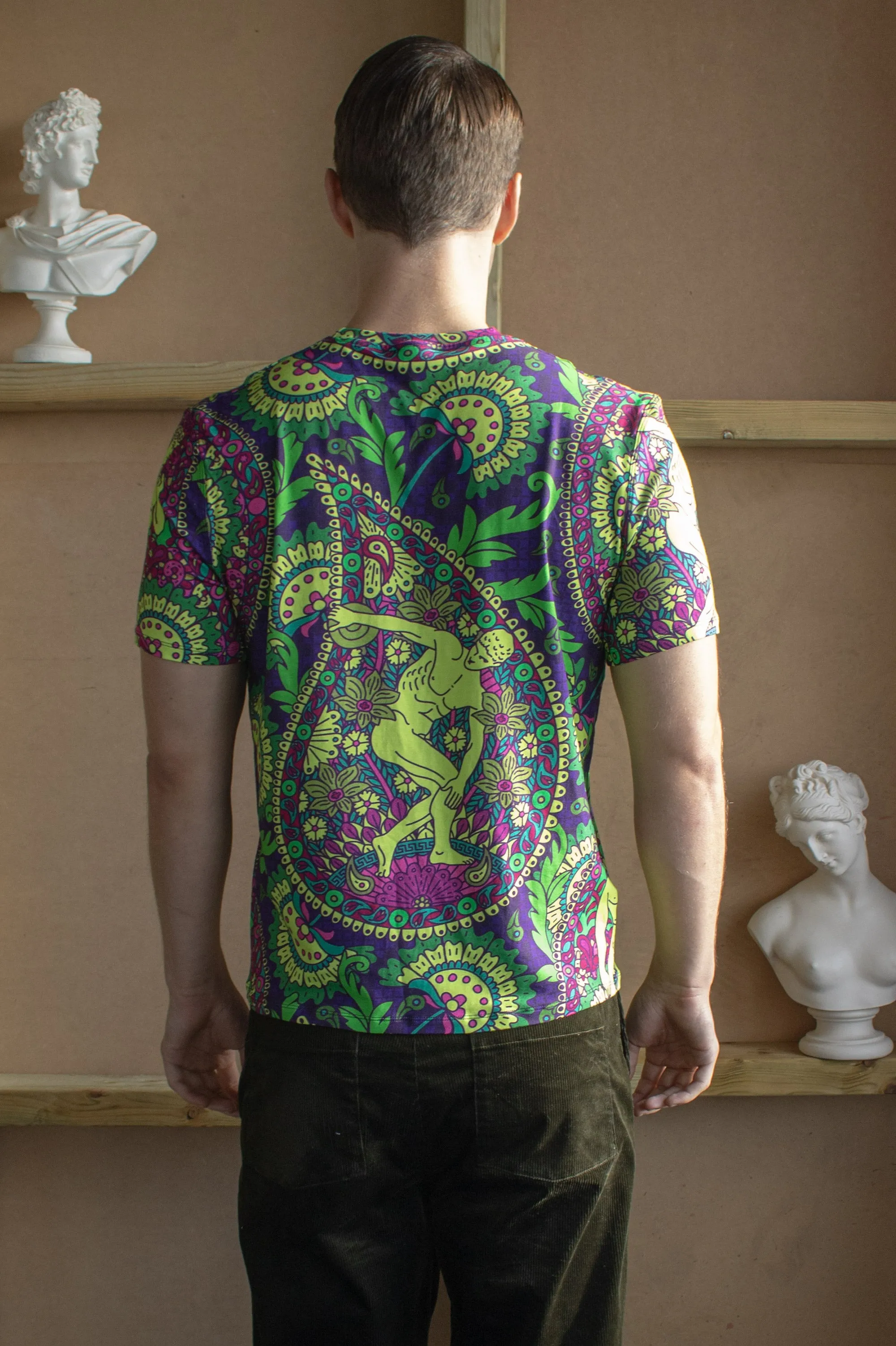 Paisley Gods – Acid Lime and Purple T-shirt