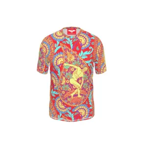 Paisley Gods – Coral and Lemon T-shirt