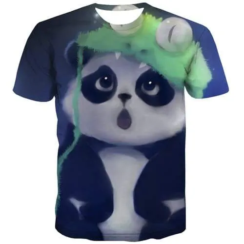 Panda T-shirt Men Animal Tshirts Novelty Cosplay Tshirts Casual China Shirt Print Harajuku T-shirts Graphic Short Sleeve Hip hop