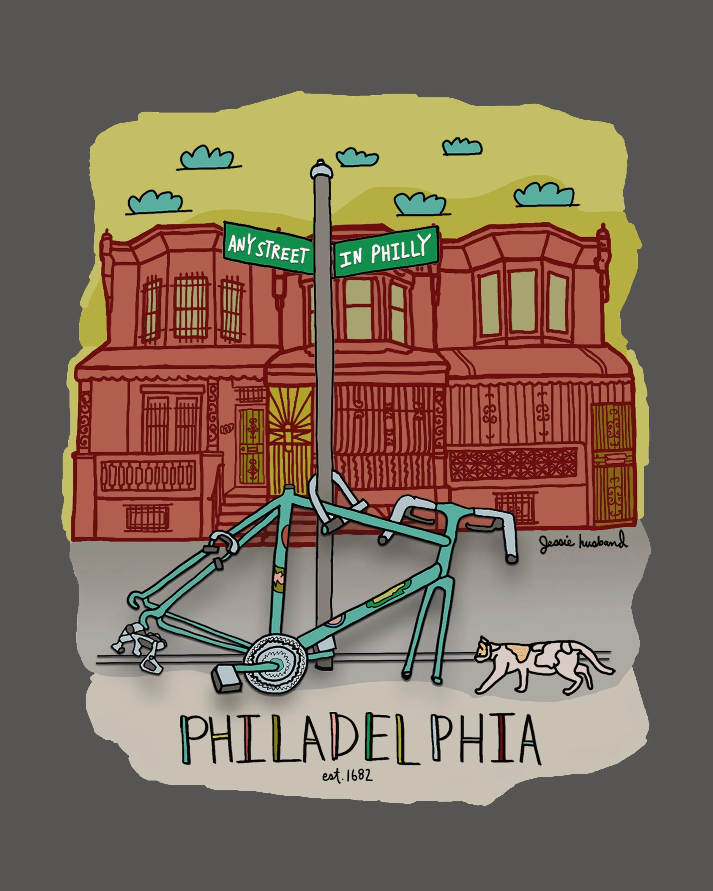 PHILADELPHIA T Shirt, Bike Philly T Shirt, Philadelphia, Philly Art, I Love Philly, Funny Philly