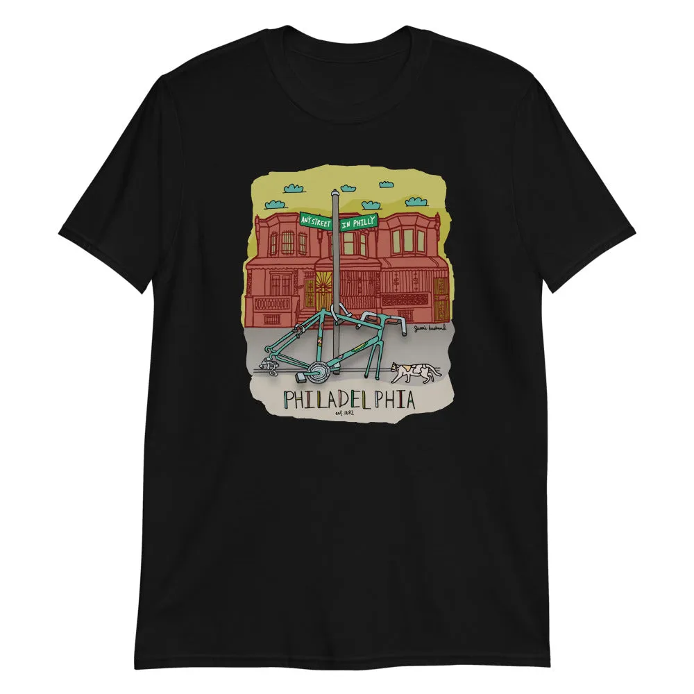 PHILADELPHIA T Shirt, Bike Philly T Shirt, Philadelphia, Philly Art, I Love Philly, Funny Philly